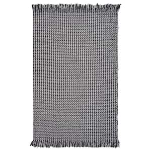 Cyra Dark Gray 8 ft. x 10 ft. Striped Modern Hand-Woven Wool Area Rug