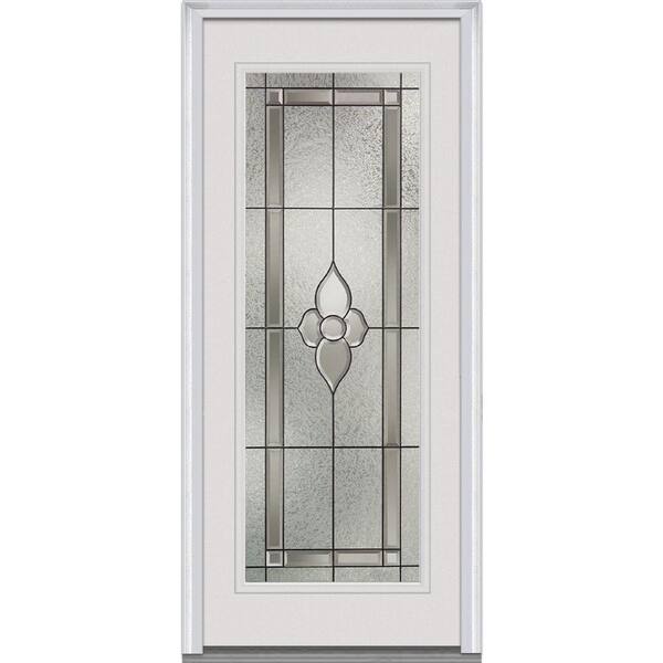 MMI Door 34 in. x 80 in. Master Nouveau Right-Hand Full Lite Classic Primed Fiberglass Smooth Prehung Front Door