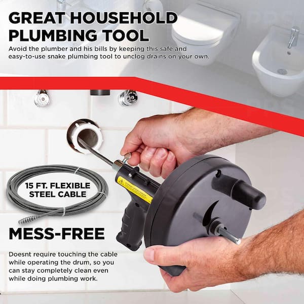 Using a Handheld Auger to Unclog a Sink