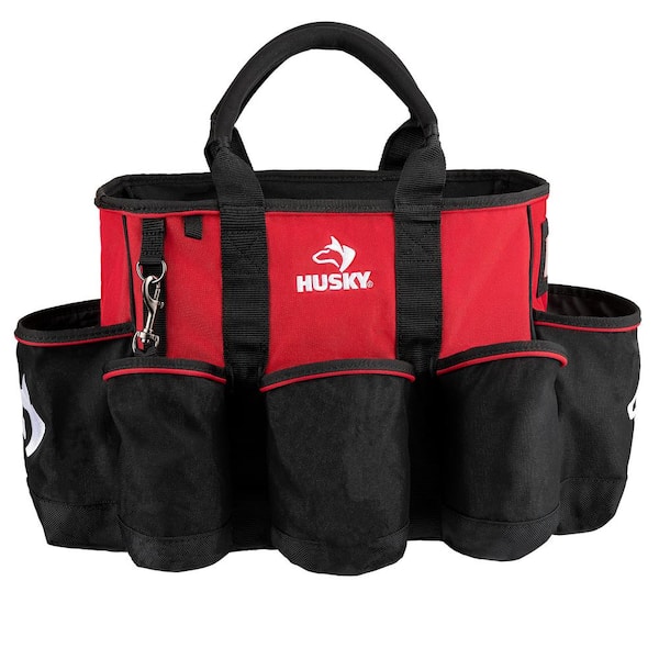 Husky 14 Open Top 15 Pocket Red & Black Tool Supply Bag