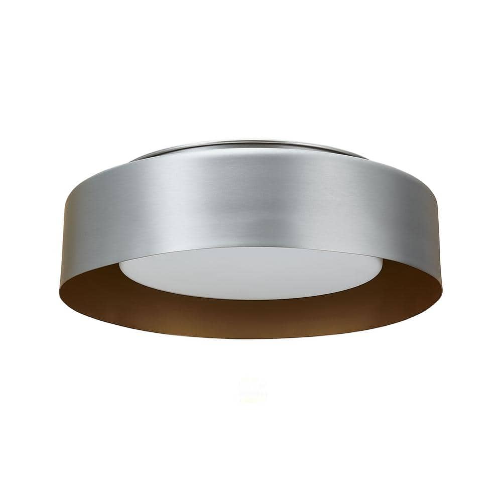 Satin Nickel 16" Modern Flush Mount Ceiling Light
