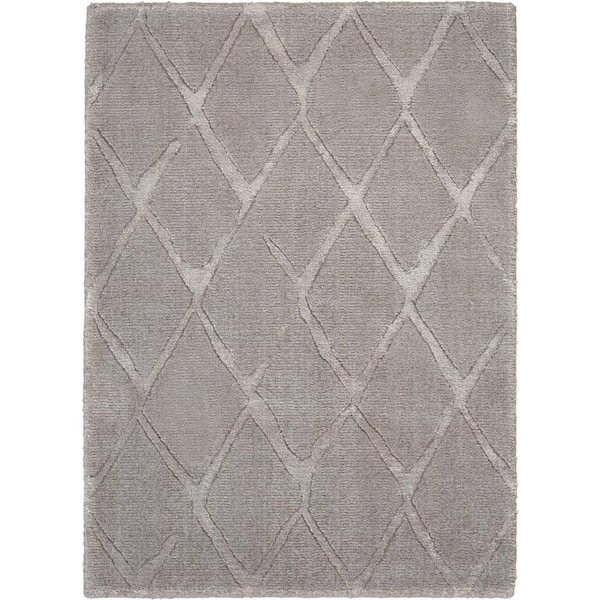 Nourison Twilight Grey 2 ft. x 3 ft. Abstract Contemporary Kitchen Area Rug