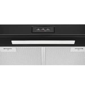 30 in. Convertible Undercabinet Range Hood in Black with LED Lighting and Carbon Charcoal Filter