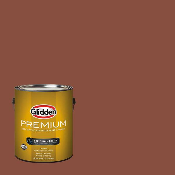 Glidden Premium 1 gal. PPG1062-7 Warm Wassail Semi-Gloss Exterior