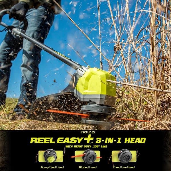 RYOBI - 40V HP Brushless Whisper Series 21" Walk Behind Self-Propelled All Wheel Drive Lawn Mower - Trimmer 3 Batteries Chargers