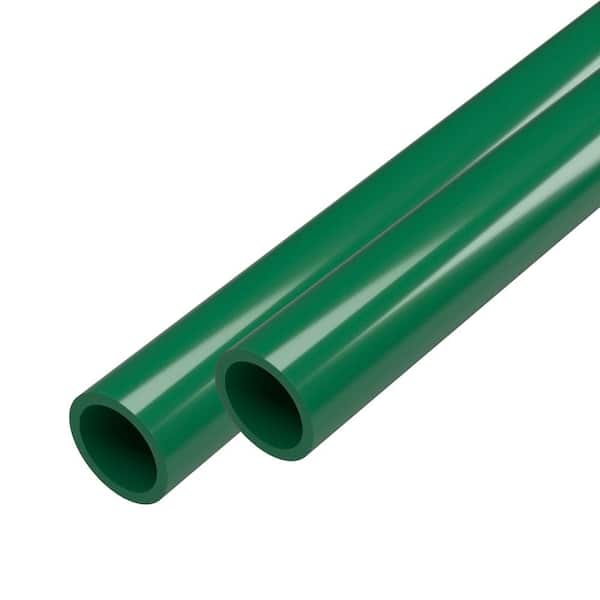 FORMUFIT 1/2 in. x 5 ft. Furniture Grade Schedule 40 PVC Pipe in Green (2-Pack)