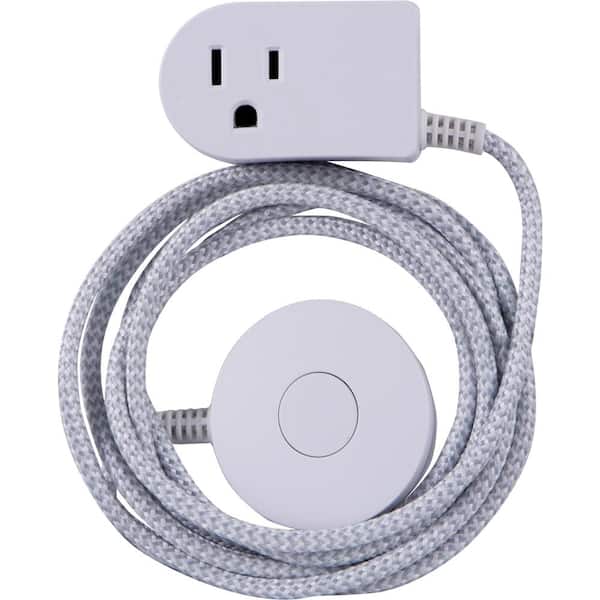 Cordinate 6 ft. Braided Cord Grounded Power Switch with Tether ON/OFF Switch