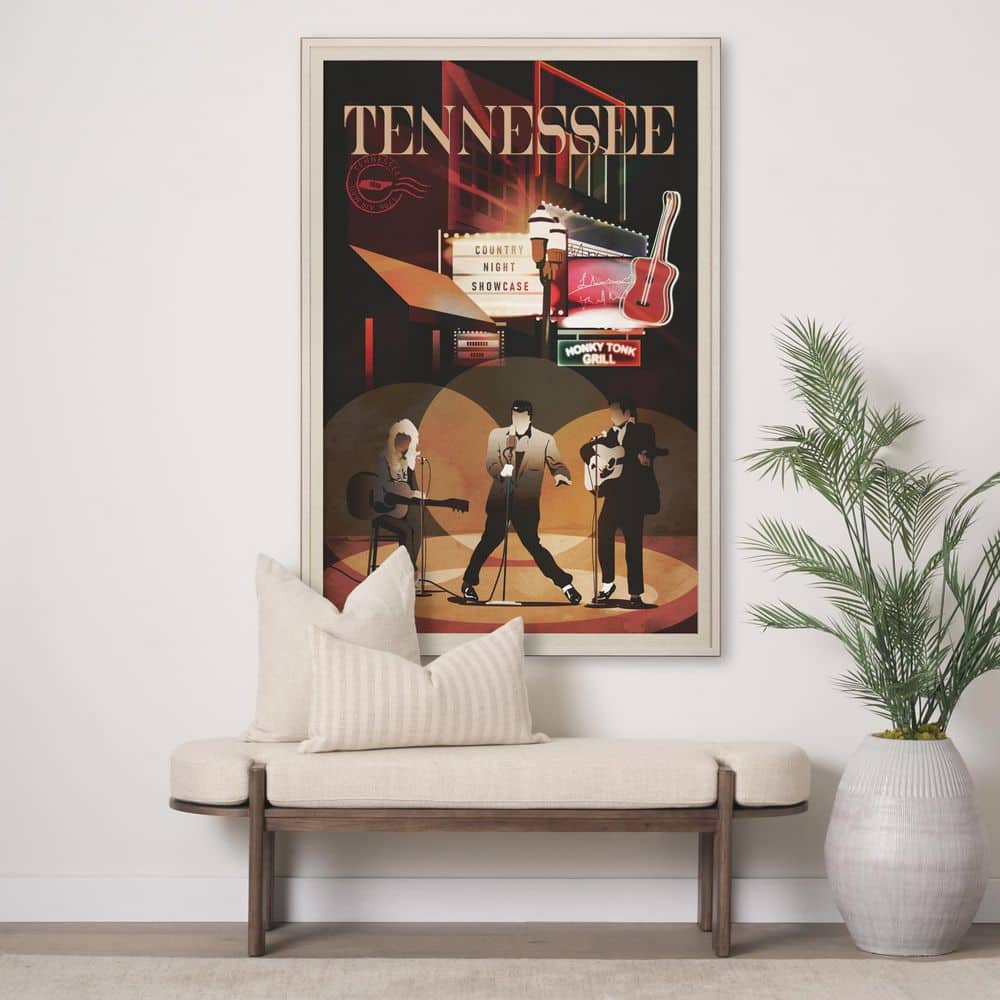Tennessee Go Series 1 Brown Framed Wall Art 61.5 in. x 41.5 in. price history on PriceWatchPro