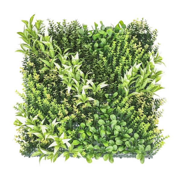 BANSA ROSE 20 in. H x 20 in. W Plastic Artificial Ivy Faux Boxwood Hedge Privacy Garden Fence for Backyard Garden, 1-Pieces