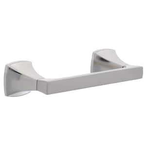 Hensley Pivoting Double Post Toilet Paper Holder with Press and Mark in Brushed 