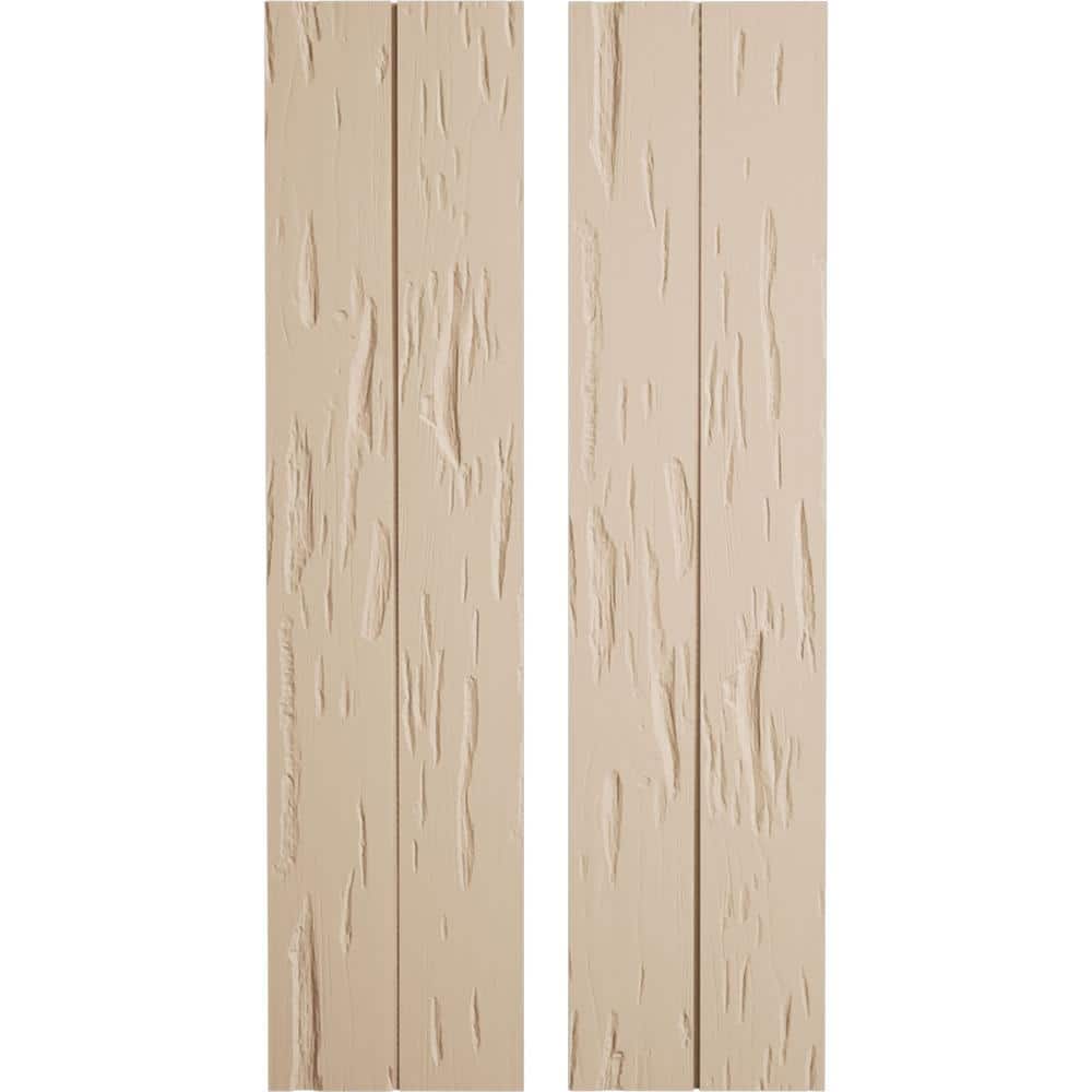 11 in. x 86 in. Timberthane Polyurethane 2-Board Joined Board-n-Batten Pecky Cypress Faux Wood Shutters, No Batten Pair price history on PriceWatchPro