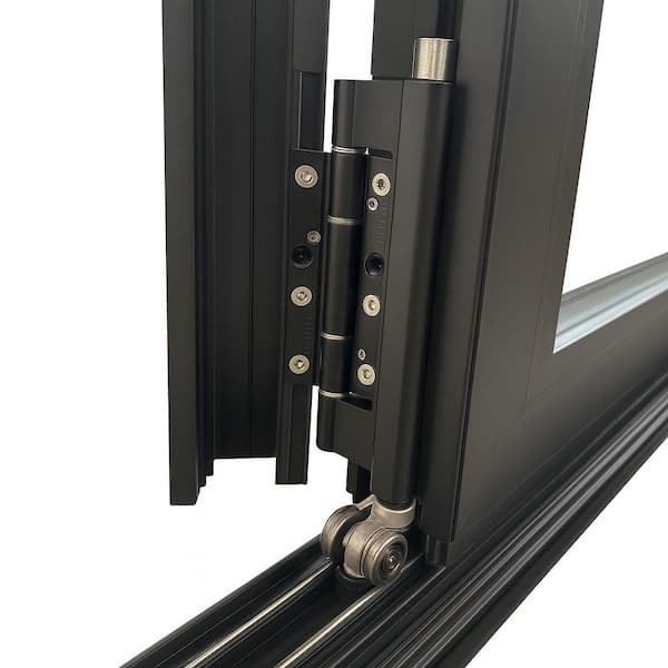 TEZA DOORS Teza 90 Series 144 in. x 80 in. Matte Black Right to
