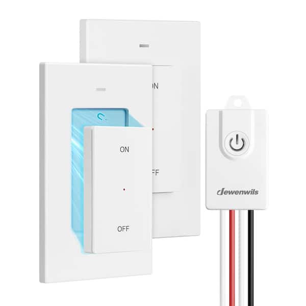 DEWENWILS Wireless Remote Control Wall Light Switch Kit Light Switch, 2 Pack 3-Way Light Switch