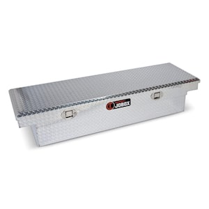 Jobox 70 in. Diamond Plate Aluminum Full Size Low-Profile Crossover Truck Tool Box with Gear-Lock Latch