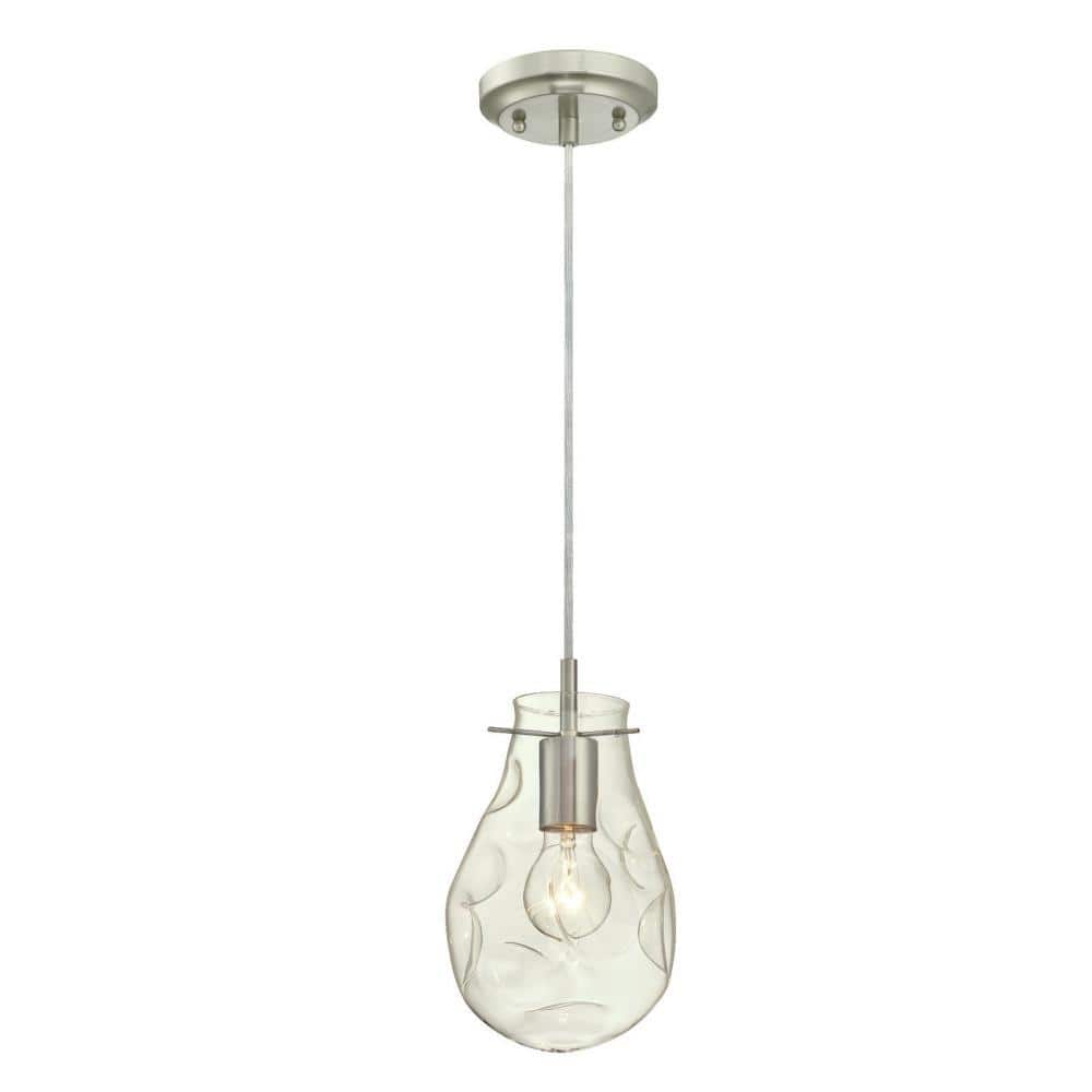 Westinghouse 1-Light Brushed Nickel Mini Pendant 6329100 - The Home Depot