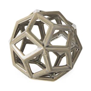 Geom Tan Ceramic Geometric Ball Object
