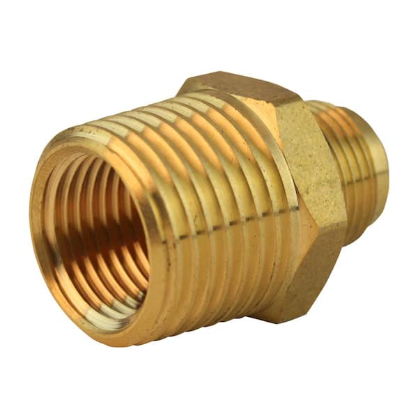 Everbilt 3/8 in. Flare x 1/2 in. MIP Brass Adapter Fitting