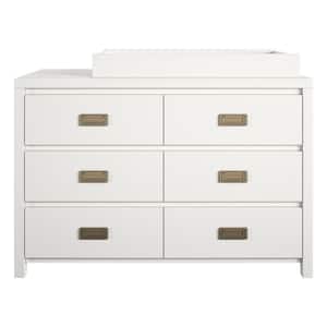 Haven, 48 in. W, MDF 6-Drawer Changing Table/Dresser, White