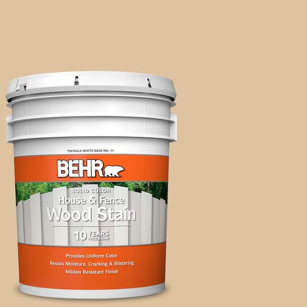 BEHR 5 gal. #ECC-13-1 Canoe Solid Color House and Fence Exterior Wood Stain