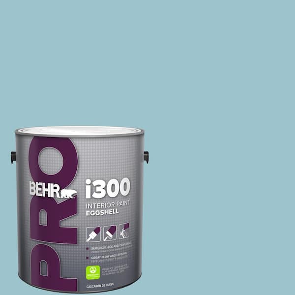 BEHR PRO 1 gal. #ICC-99 Alluring Blue Eggshell Interior Paint