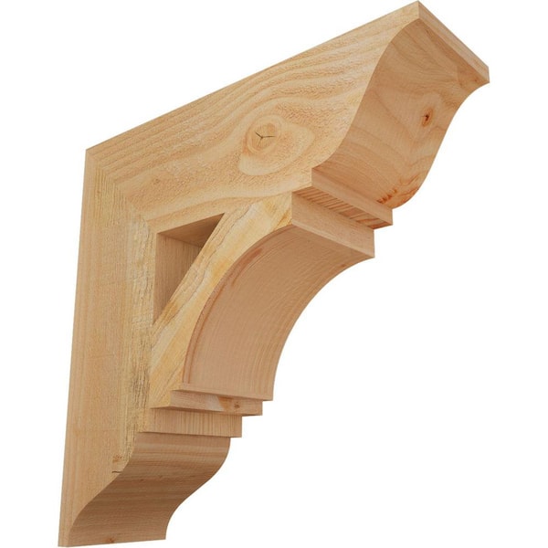 Ekena Millwork 6 in. x 20 in. x 20 in. Douglas Fir Imperial Traditional Rough Sawn Bracket