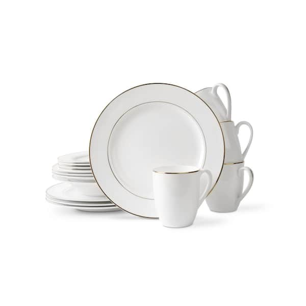 Stone Lain Constance 16-Piece Dinnerware Set Porcelain, Service for 4, Brown