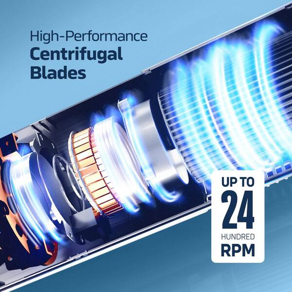 NEXAIR 5 in. 3 Speed Desk Fan 36 in. Black Oscillating Tower