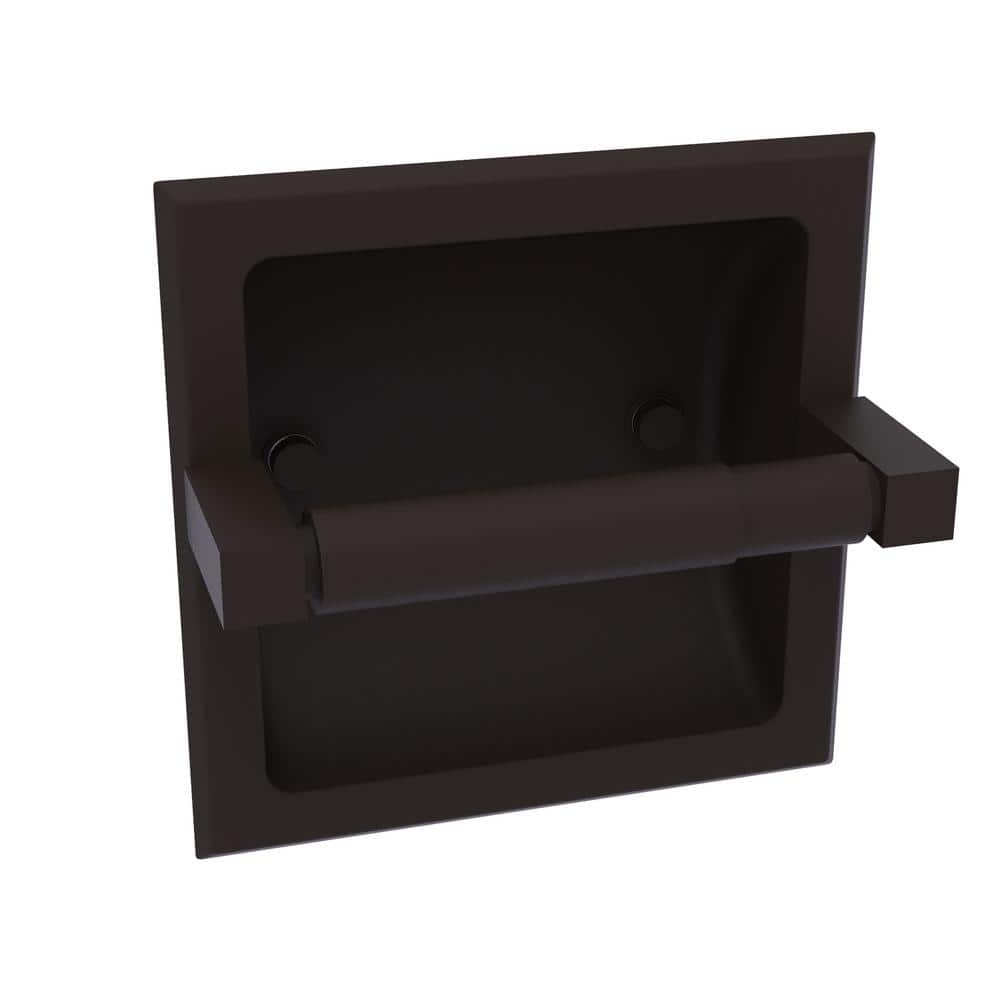 Allied Brass Montero Recessed Toilet Paper Holder in Oil Rubbed Bronze