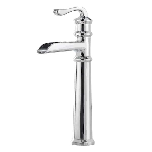 Relax love Single Handle Bathroom Faucet for Sink Bathroom Basin Faucet Brushed Nickel 1 Hole Brass Chrome Lavatory Vessel Faucet Basin Mixer Tap Waterfall 