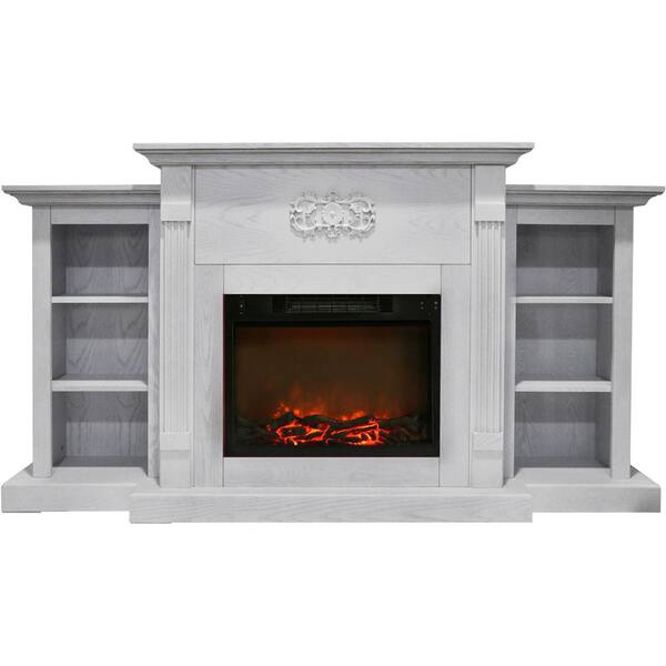 Electric Fireplace, Free Standing Bookcases Next To Fireplace Insert