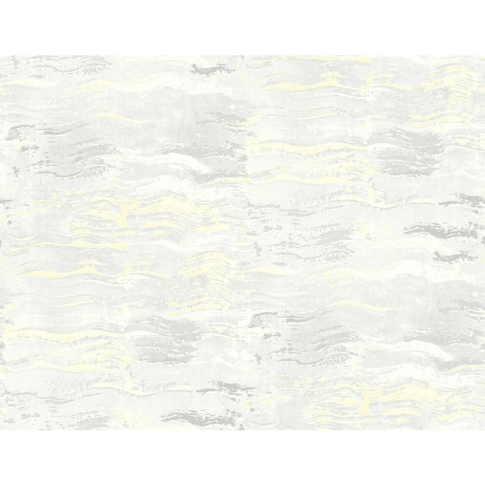 Seabrook Designs Graphic Wave Metallic Champagne and Gray Paper ...