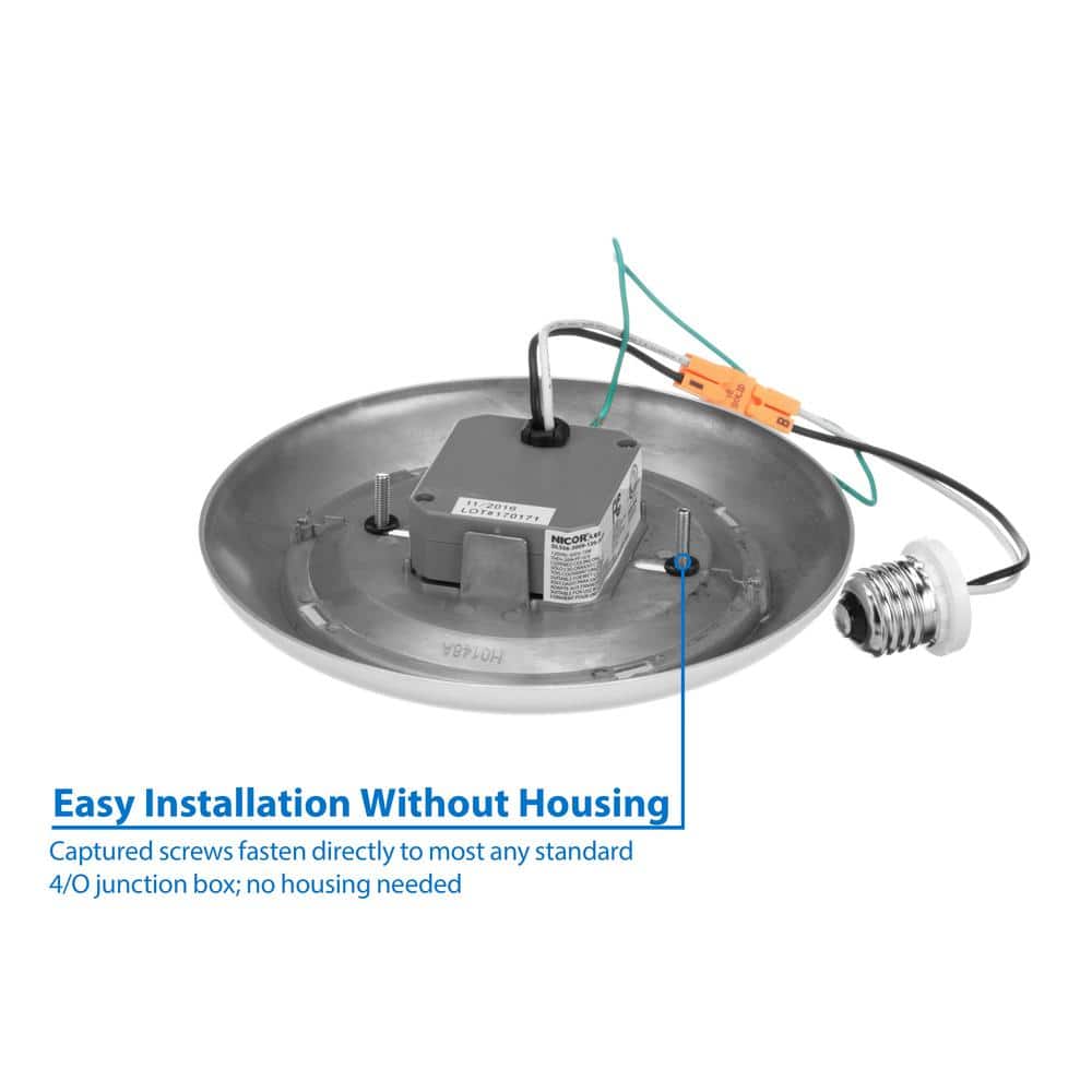 White Aluminum 7.25" Round LED Surface Mount Downlight