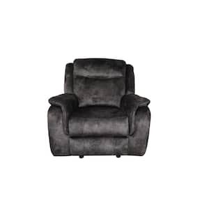 New Classic Furniture Park City Slate Fabric Glider Recliner with Power Footrest