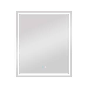 30 in. W x 36 in. H Rectangular Frameless LED Touch Control Wall Mount Bathroom Vanity Mirror, Anti-Fog