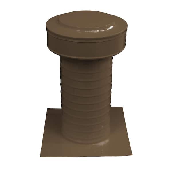 null Keepa Vent 6 in. Dia Aluminum Roof Vent for Flat Roofs in Brown
