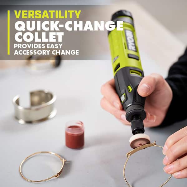 RYOBI - USB Lithium 4-Tool Hobby Combo Kit with Cutter, Rotary Tool, Carver, Glue Pen, Batteries, and USB Charging Cable