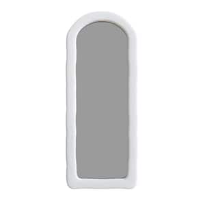 Thea 30 in. W x 71 in. H Framed Arched Vanity Mirror in White