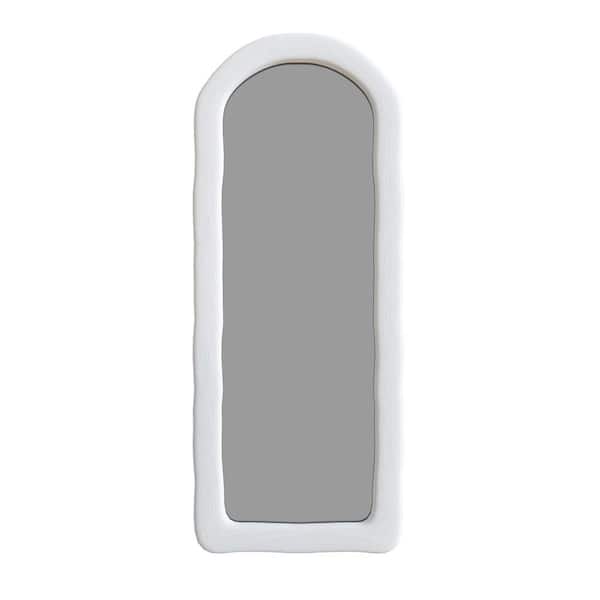 Glass Warehouse Thea 30 in. W x 71 in. H Framed Arched Vanity Mirror in White