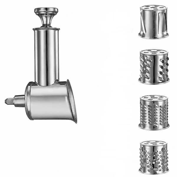 Stainless Steel Slicer Shredder Attachment for KitchenAid Stand Mixers with 4 Blades