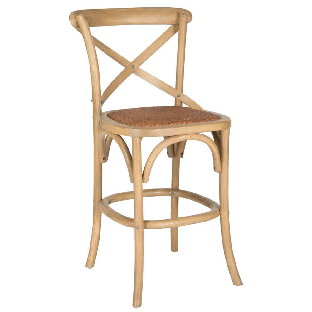 Transitional Weathered Oak Counter Stool 20"W x 21"D x 38"H