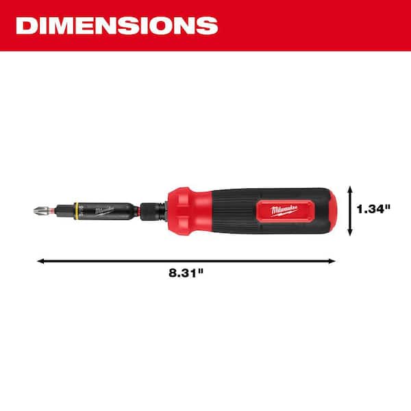 Milwaukee 8-IN-1 Multi-Bit Screwdriver w/ SHOCKWAVE 48-22-2922