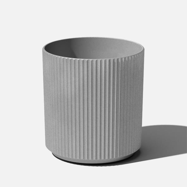 Veradek Demi 20 in. Round Grey Plastic Planter