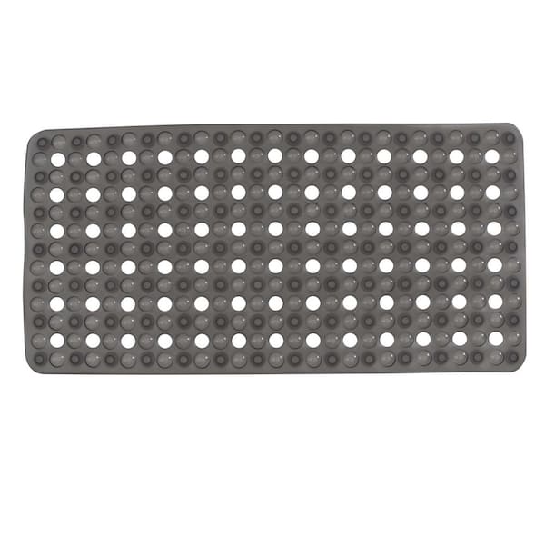 Bath Bliss Non-Slip Bubble Texture Bath Mat in Smoke