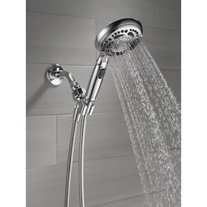 7-Spray 4.8 in. Single Wall Mount Handheld Shower Head in Chrome