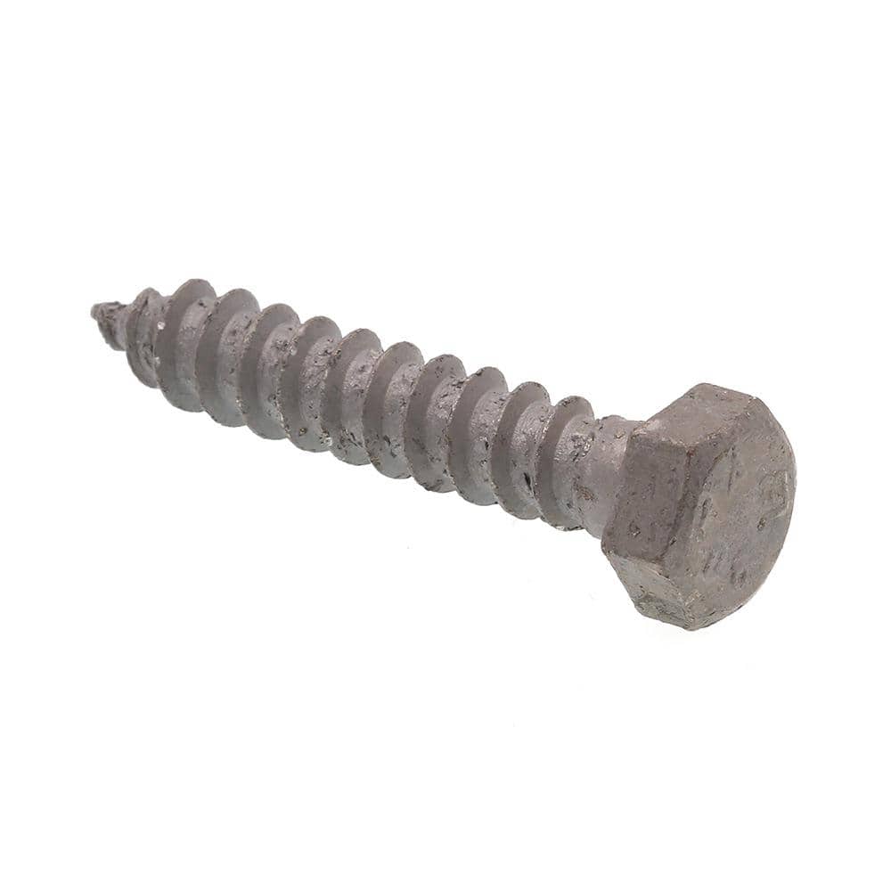 Prime-Line 3/8 in. x in. A307 Grade A Hot Dip Galvanized Steel Hex Lag  Screws (100-Pack) 9056201 The Home Depot