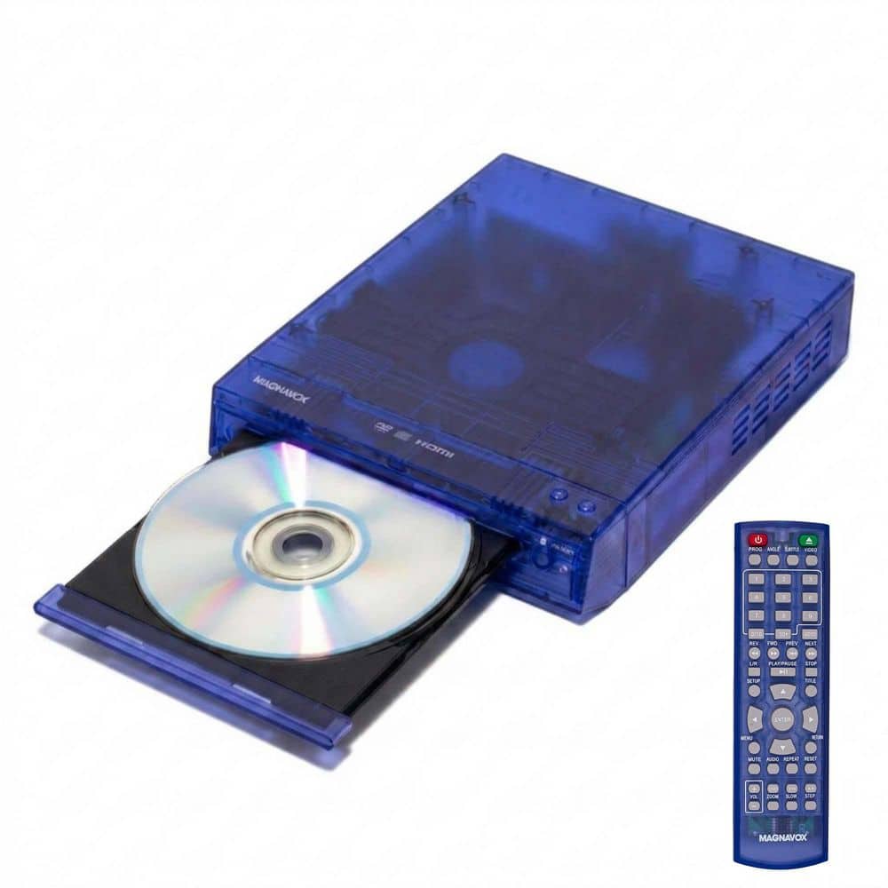 Magnavox DVD Player with HDMI Output, Remote Control, HDMI Cable Included in Blue