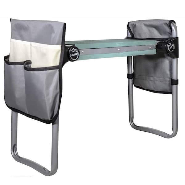 AFAIF Upgraded Garden Kneeler and Seat, Foldable Gardening Stool with 2 Tool Pouches, with Wider & Softer EVA Kneeling Pad