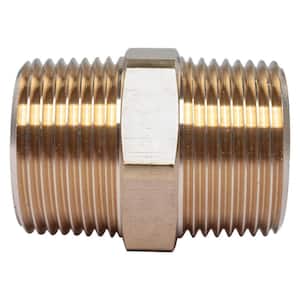 1 in. MIP Brass Pipe Hex Nipple Fitting (5-Pack)