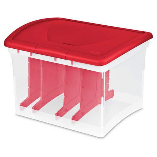 Sterilite 1600-Light Capacity Christmas Light Storage Container in Clear (4-Pack)