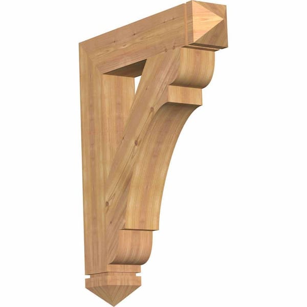 Ekena Millwork 5.5 in. x 38 in. x 30 in. Western Red Cedar Olympic Arts and Crafts Smooth Bracket
